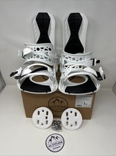MEN'S ALTITUDE "RIDER" 4X4 BURTON SNOWBOARD BINDINGS white L/XL 9-13