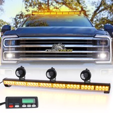 36 Led Strobe Light Bar Amber Emergency Flashing Warning Light With Controller