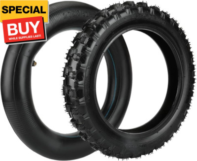 2.50x10 Tyre 2.5-10 Tires Inner Tube Bent Valve Stem for PW50 Razor MX500 MX650