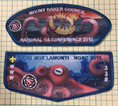 BSA OA LODGE 338 SIKHS MOX LAMONTI STANDARD ISSUE S-8 CUSTOM BACK VARIETY FLAP