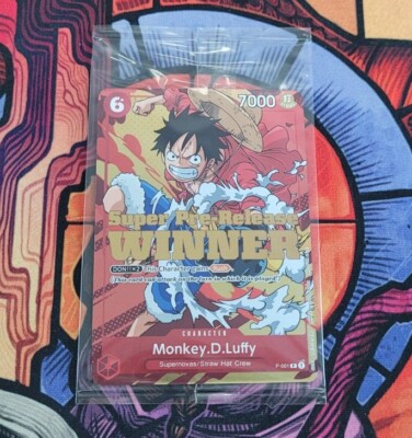 【未開封】ルフィ　 super pure-release winner ✨Monkey D Luffy Super Pre-Release Winner Promo Prize P-001
