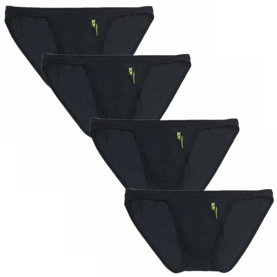 Lote de 4 calzoncillos ropa interior para hombre cómodos suaves modales tangas bikinis lencería Foto 2 de 4