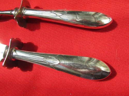 1930 Sylvan Muster Steak bewacht Schnitzerei Set von Saart Bros Sterlingsilber - Bild 2 von 12