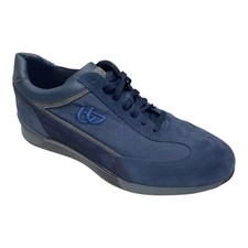 SCARPE SNEAKERS UOMO BYBLOS SPORTY 687056 PELLE BLU ORIGINALE PE