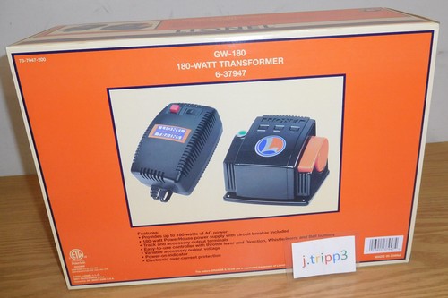 LIONEL TRAINS #37947 GW-180 180 WATT TRANSFORMER O GAUGE POWER SUPPLY CONTROLLER - Picture 2 of 5