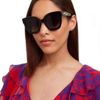 Gucci 0208S 001 Black / Grey gradient sunglasses 49mm Urban