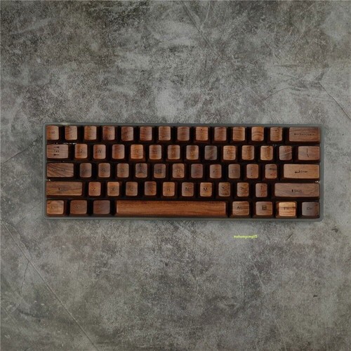 Rosewood Wooden OEM Cross Shaft Keycaps for 60/87/108 Mechanical Keyboard Keypad - Picture 7 of 26