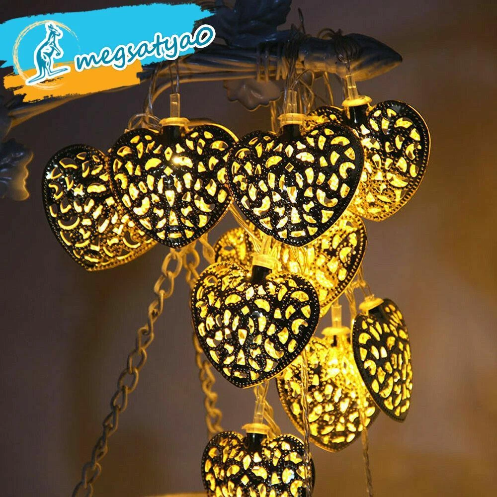 Heart shaped 2024 outdoor string lights