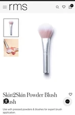RMS Beauty Blush Brush Silver White Skin2skin blush brush 60B