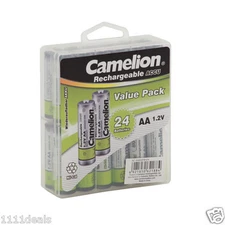 Camelion AA Ni-CD 800mAh Rechargeable Solar Battery 1.2V 24 Pack