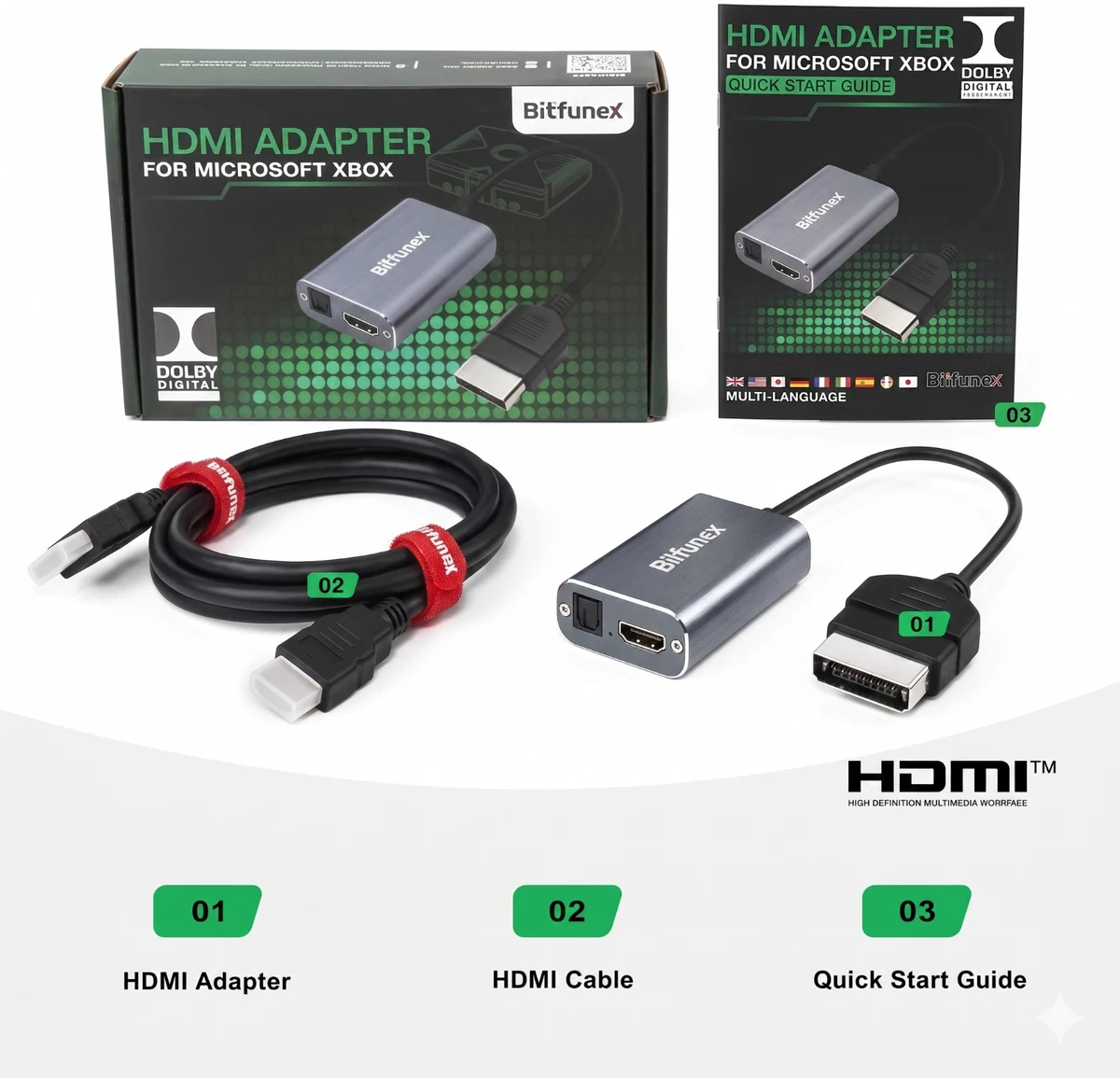 Xbox Original Konsole HDMI Kabel Adapter Classic Xbox HDMI Konverter OG Xbox