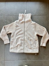 Varley Ardley Zip Through Knit Sandshell Beige Sherpa Jacket Women s M