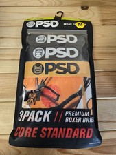 PSD 3 Pack Core Standard Premium Boxer Briefs NEW Men's MEDIUM 32-34 