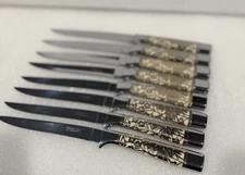 Carvel Hall By Briddell.  Vintage 8 Stainless Steel Steak Knife Set. 