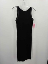 Pre-Owned Zara Knit Black Size Small Bodycon Midi Sleeveless Dress