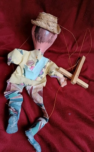 Mexican Marionette String Doll Folk Art Vintage Puppets Qty 3 Bandits Unbox 14" - Picture 18 of 18