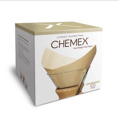 Chemex FSU-100 Bonded Coffee Filters Natural Squares 200 Ct Pack of 2 NEW  