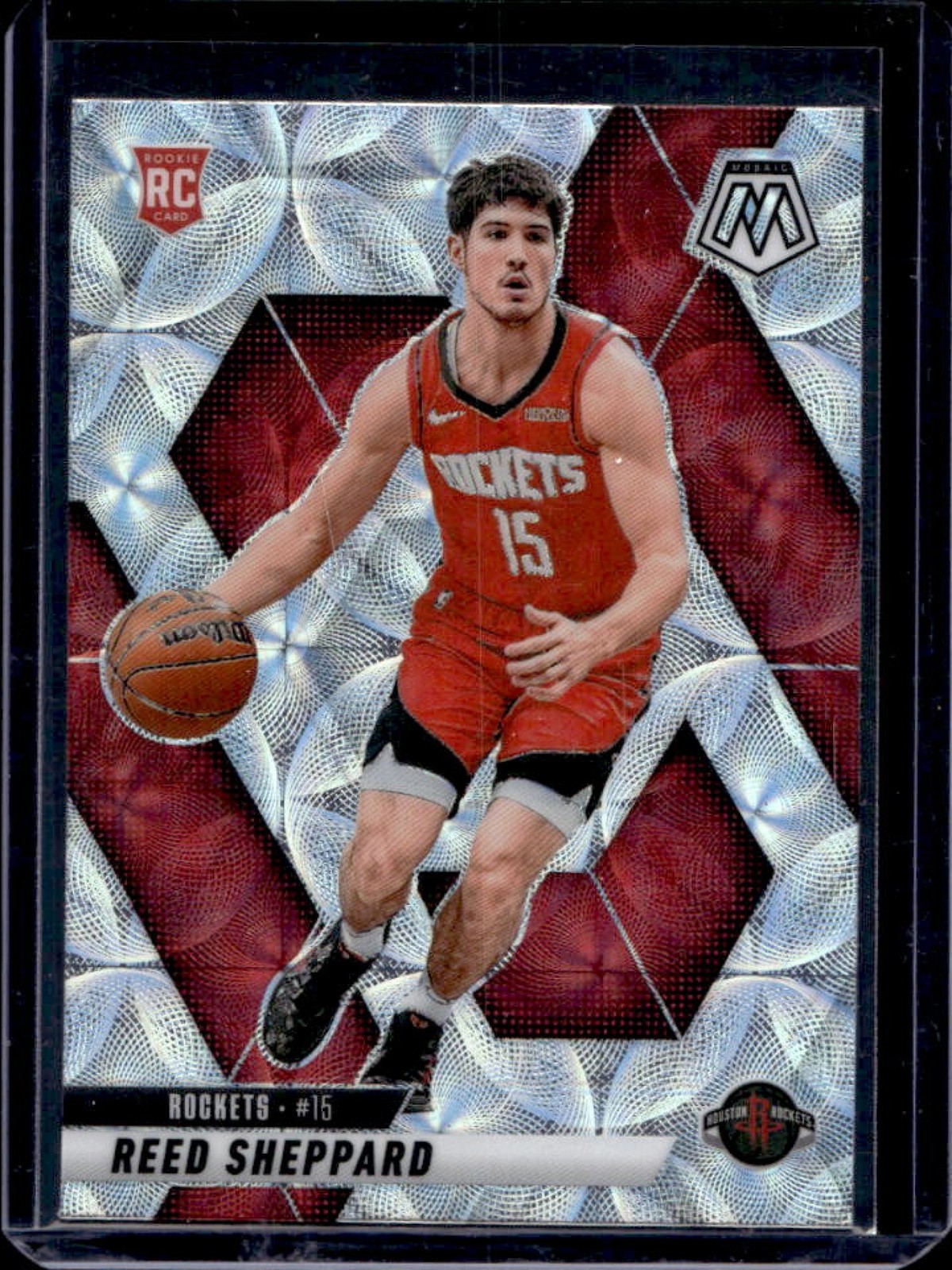 2024-25 Panini Mosaic Reed Sheppard RC International Mosaic Rookie #249 Rockets