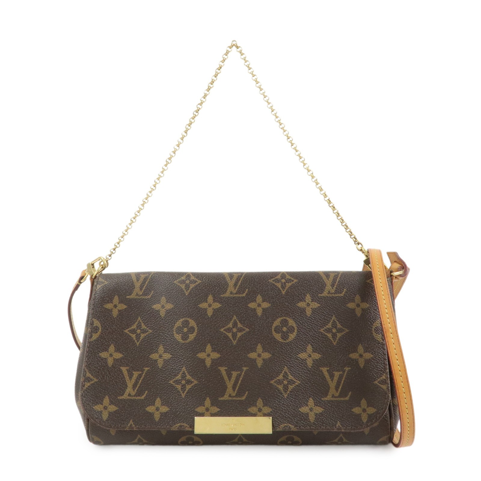 Louis Vuitton Monogram Favorite MM Shoulder Bag Brown M40718 Authentic Used F/S