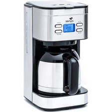 Cafetière Électrique Programmable 1.2L Isotherme Inox 12 Tasses Sélecteur Arôme