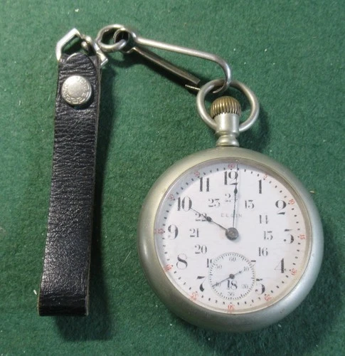 Antique Elgin Pocket Watch, Open Face, 18 S, 15J, Montgomery Dial, Working