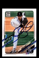 Signed Baseball Card Auto 2021 Topps #376 Daniel Bard Colorado Rockies