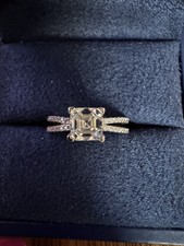 1 carat Mossanite Ring Sterling Silver Size 11