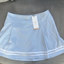 Calia Truelight Golf Skort Light Blue Size 4 NWT Breathable 15" UPF 50 Wicking