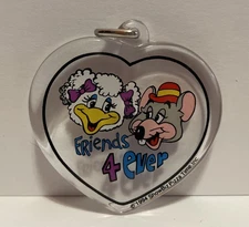 Vintage 1994 Showbiz Pizza Keychain- Chuck E Cheese and Helen Henny Rare
