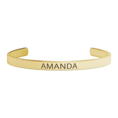 Amanda Bracelet - Gifts for Amanda - Personalized Cuff Bangle for Women