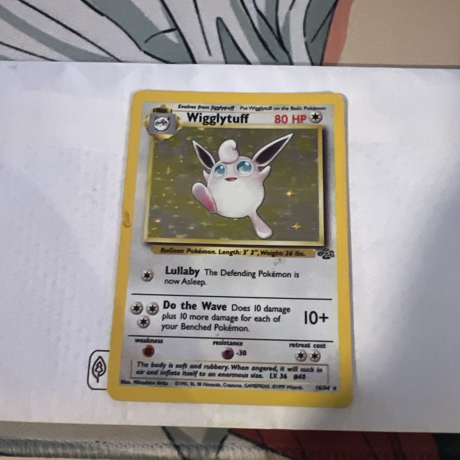 Pokémon TCG English NM/Mint Wigglytuff 16/64 Jungle Holo Rare Vintage WOTC