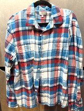 True Craft Mens Xxl Blue Red Plaid Flannel Shirt Long Sleeve Button Up True Craft Mens Xxl Blue Red Plaid Flannel Shirt Long Sleeve Button Up