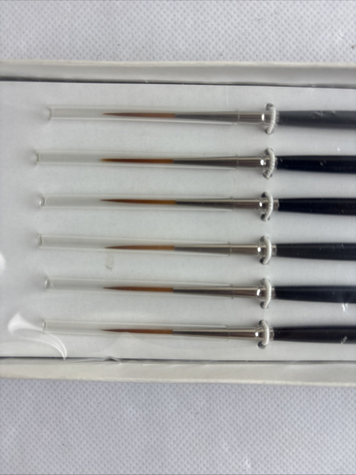Vintage Loew-Cornell Paint Brushes Model 7050 Box Of 6