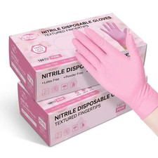 100PCSDisposable Nitrile Exam Gloves Powder-Free Food-Safe Cleaning Glove Size M