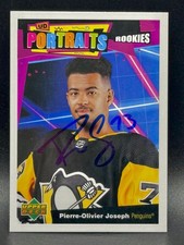 2020-21 Upper Deck UD Portraits Rookies P-69 Pierre-Oliver Joseph SIGNED IP AUTO