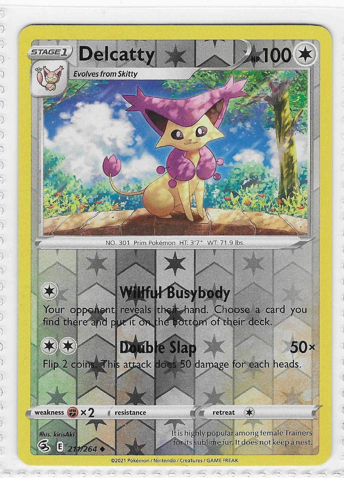 Delcatty 211/264 Uncommon Fusion Strike Pokemon Reverse Holo Near Mint