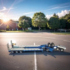 Us Stock Jdm Metal Rc Drake Trailer For Tamiya 1/14 Radio Control Tractor Truck