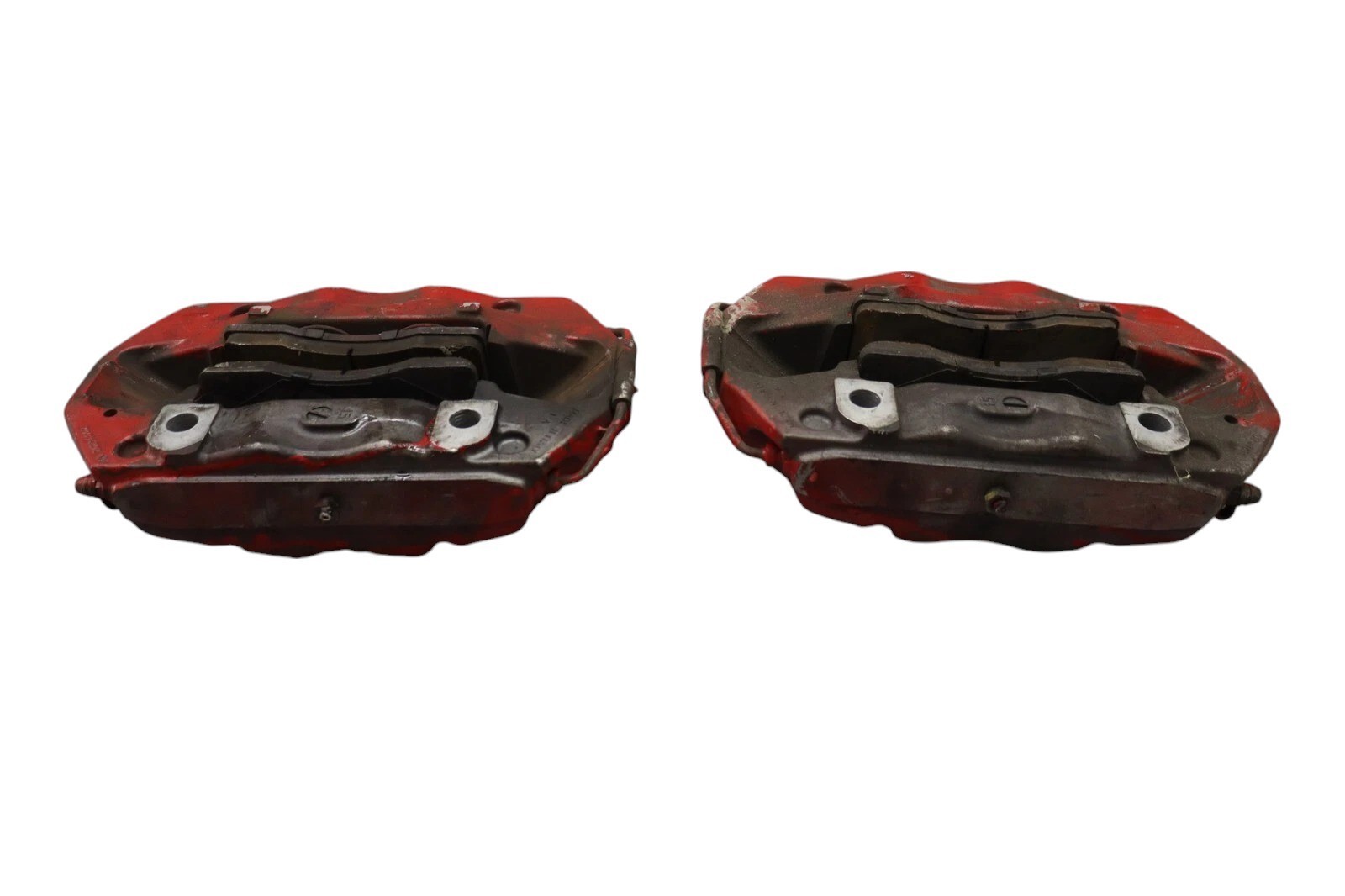 14-16 Maserati Ghibli Rear Left And Right Side Parking Brake Caliper Red Oem