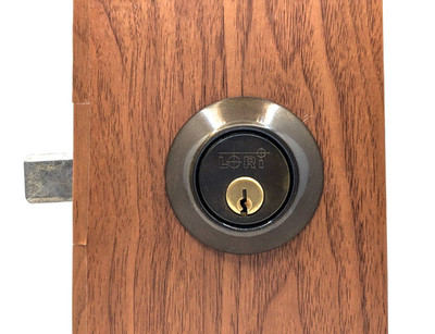 Kaba Ilco 45-2-5-03-05  DOUBLE  CYLINDER DEADBOLT, ANTIQUE BRASS, SCHLAGE C KWY