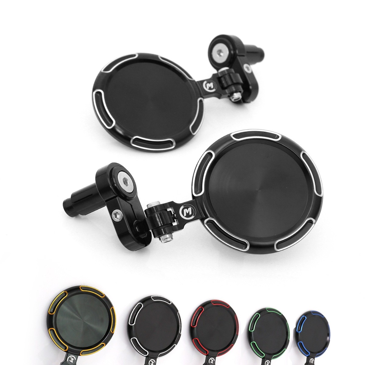CNC Bar-End Mirrors for Kawasaki Ninja 400/650/Z400 (Anti-Glare