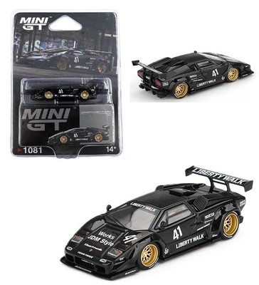 Mini GT 1:64 Lamborghini Countach LB-WORKS Black Diecast Model Car MGT01081-3F