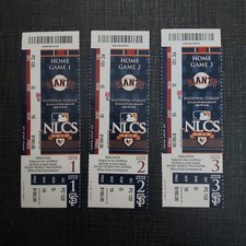 2010 NLCS GIANTS/PHILLIES PLAYOFFS  Games 1, 2, 3- Ticket Stubs  LOT (3) -EX