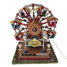 Lemax The Starburst Ferris Wheel Carnival Light Up Music 2006 Working Video