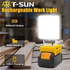 For Dewalt 18v Battery Portable Work Light Workshop Camp Torch Rechargeable USB