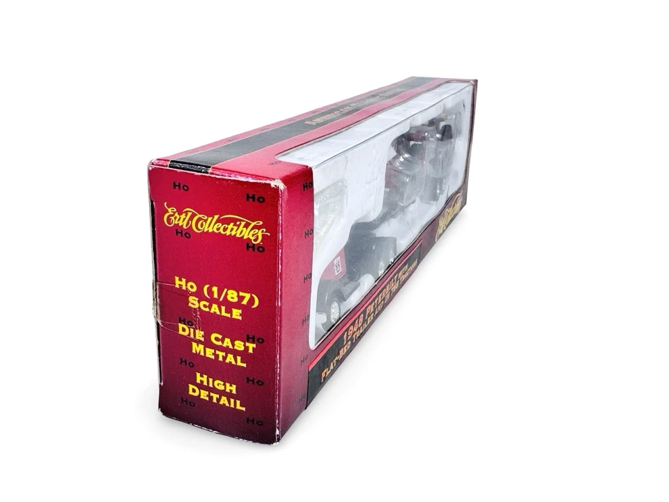 #4210 Ertl HO Collectibles Diecast 1948 Peterbilt plataforma plana con (2) tractores IH 756 Foto 3 de 4