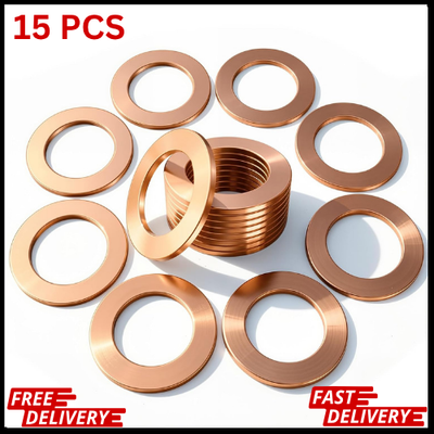 #ad 15 PCS Oil Drain Plug Gasket Washer M14 Copper Crush Washers Compatible with $7.99