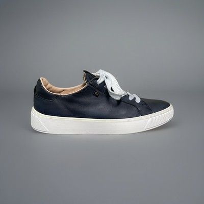 Ecco Street Tray Plus Womens Navy Leather Sneakers Size 9-9.5