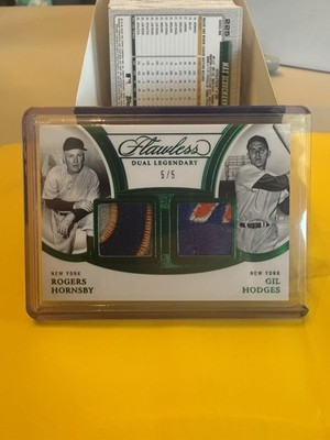 2025 Panini Flawless Dual Legendary Memorabilia Gil Hodges Rogers Hornsby 5/5
