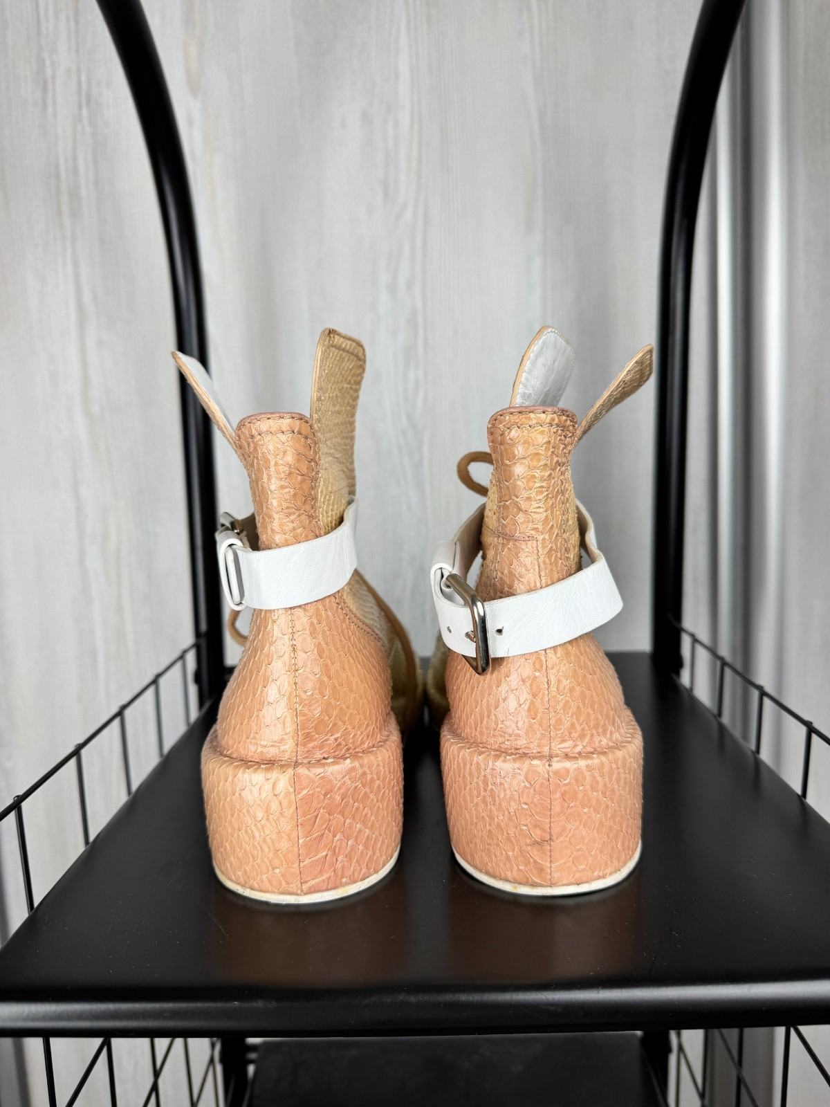 Jil Sander colour blocked snake python style leat… - image 11