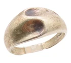 925 Sterling Silver Vintage Ring Modernist Puffy Curved Dome  Sz 10  RG36334
